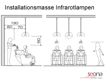 Infrarotlampe rot, weiss, schwarz "SUPER PROMO"