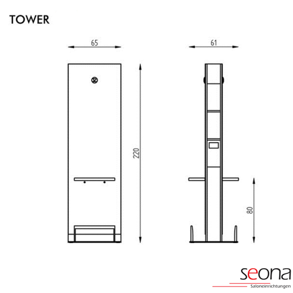 Pietranera Coiffurespiegel Tower
